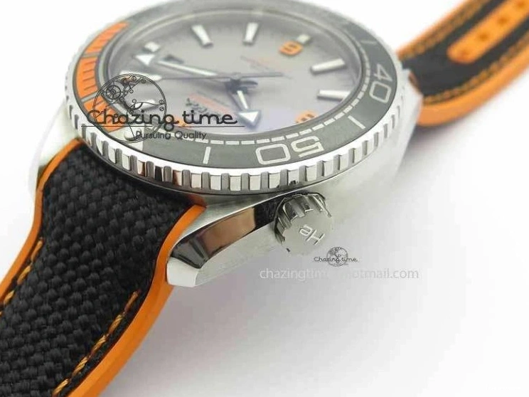 0313 UrbanStyle Planet Ocean 2016 43.5mm SS OM 1:1 Best Edition Gray Dial On Black Nylon Strap A 8168